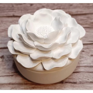 Virágos kerámia ékszertartó 