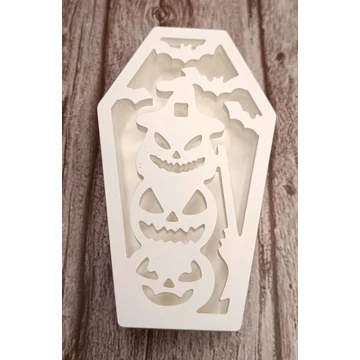 Halloween koporsó formájú kerámia tartó