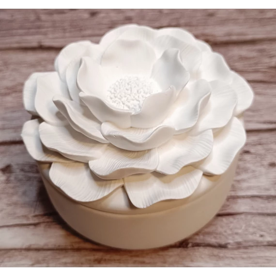 Virágos kerámia ékszertartó 