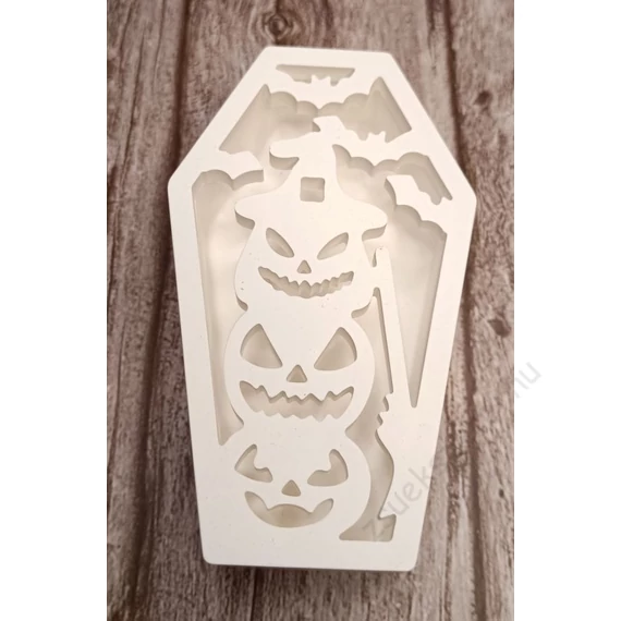 Halloween koporsó formájú kerámia tartó